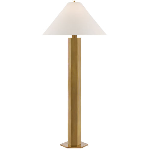 Paloma Contreras Olivier 66.5 inch 15.00 watt Hand-Rubbed Antique Brass Floor Lamp Portable Light, Large