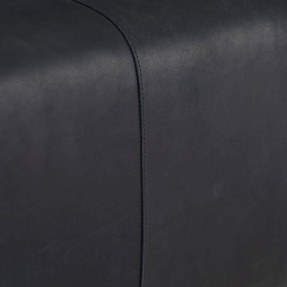 Huxley Noir Leather and White Oyster Sofa