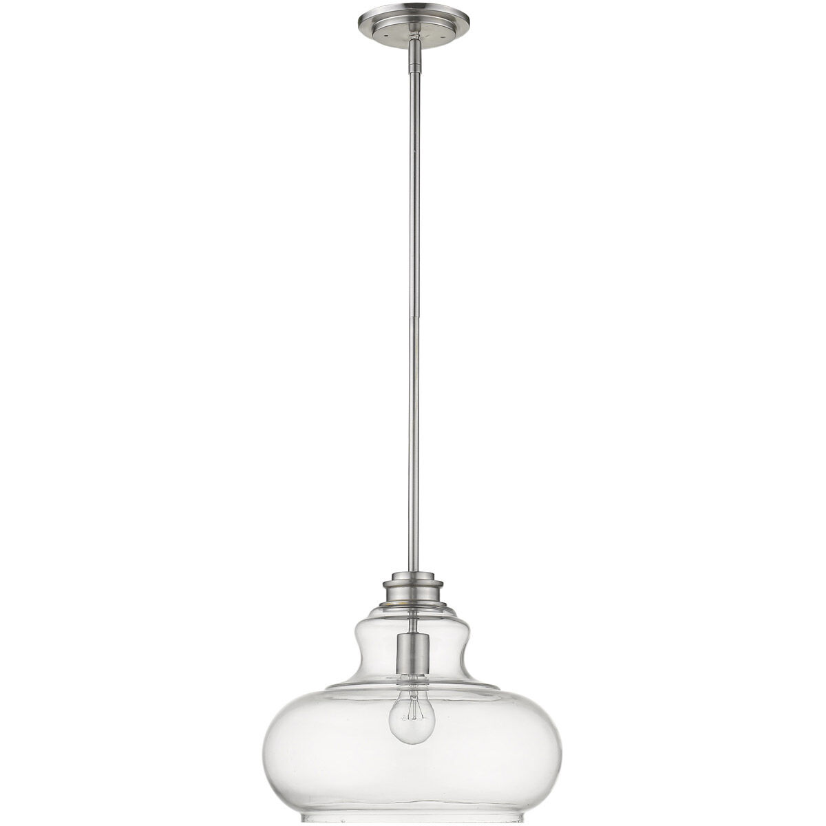 Torrel 1 Light 14 inch Satin Nickel Pendant Ceiling Light