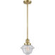 Franklin Restoration Oxford 1 Light 7.5 inch Satin Gold Mini Pendant Ceiling Light in Incandescent, Seedy, Franklin Restoration