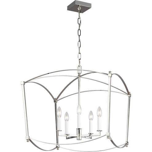 Sean Lavin Thayer 5 Light 23.13 inch Polished Nickel Lantern Chandelier Ceiling Light