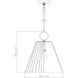 Alaric 1 Light 14 inch Modern Gold Pendant Ceiling Light