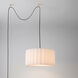 Scallop 1 Light 18 inch Weathered Brass and Brass Pendant Swag Kit Ceiling Light