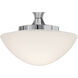 Knox 1 Light 12 inch Chrome Semi-flush Mount Ceiling Light