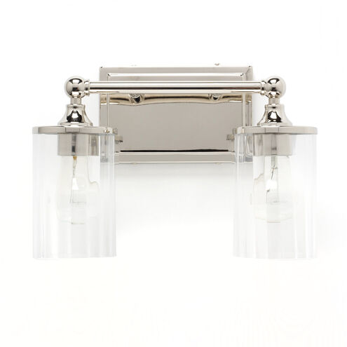Camden 2 Light 14 inch Polished Nickel Vanity Light Wall Light