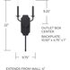 Ravenwood 2 Light 10 inch Black Iron ADA Sconce Wall Light