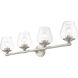 Willow 4 Light 36 inch Brushed Nickel Vanity Sconce Wall Light