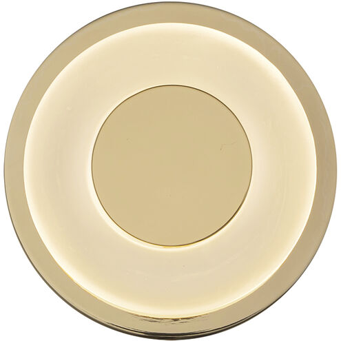 Stephord Wall Sconce Wall Light in Frosted Glass Shade, Metallic Brass