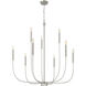 Traci 9 Light 37.38 inch Brushed Polished Nickel Chandelier Ceiling Light