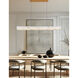 LumenAria - Medley Family LED 48 inch Brushed Brass Linear Pendant Ceiling Light in 3.5" D x 48" W x 3.5" H, EVOLV