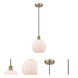 Edison Athens LED 8 inch Antique Brass Mini Pendant Ceiling Light