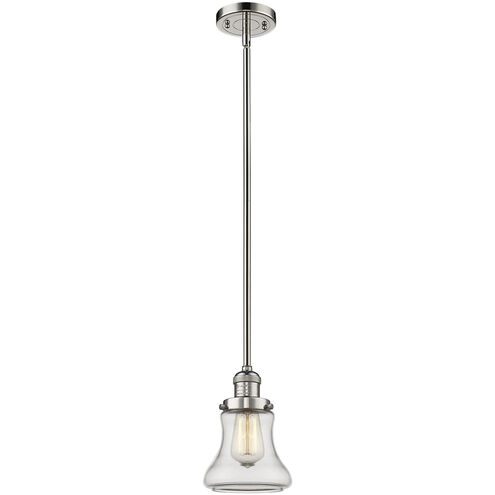 Franklin Restoration Bellmont 1 Light 6.5 inch Polished Nickel Mini Pendant Ceiling Light in Incandescent, Clear, Franklin Restoration