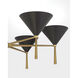 Cortan 6 Light 36 inch Legacy Brass and Dark Bronze Chandelier Ceiling Light