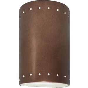 Ambiance Cylinder LED 5.75 inch Antique Copper ADA Wall Sconce Wall Light, Small