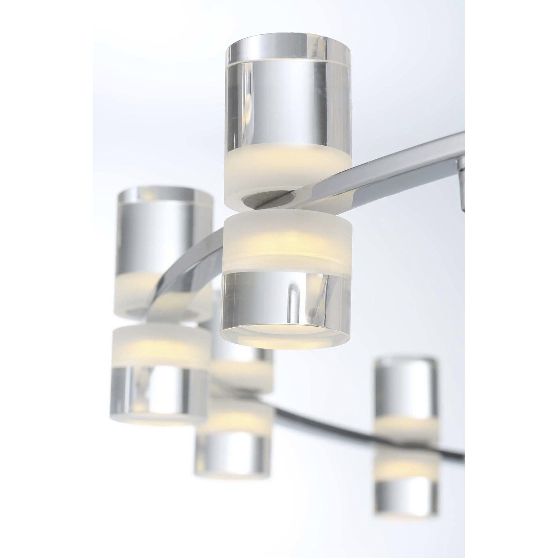Netto LED 32.75 inch Chrome Chandelier Ceiling Light, Medium