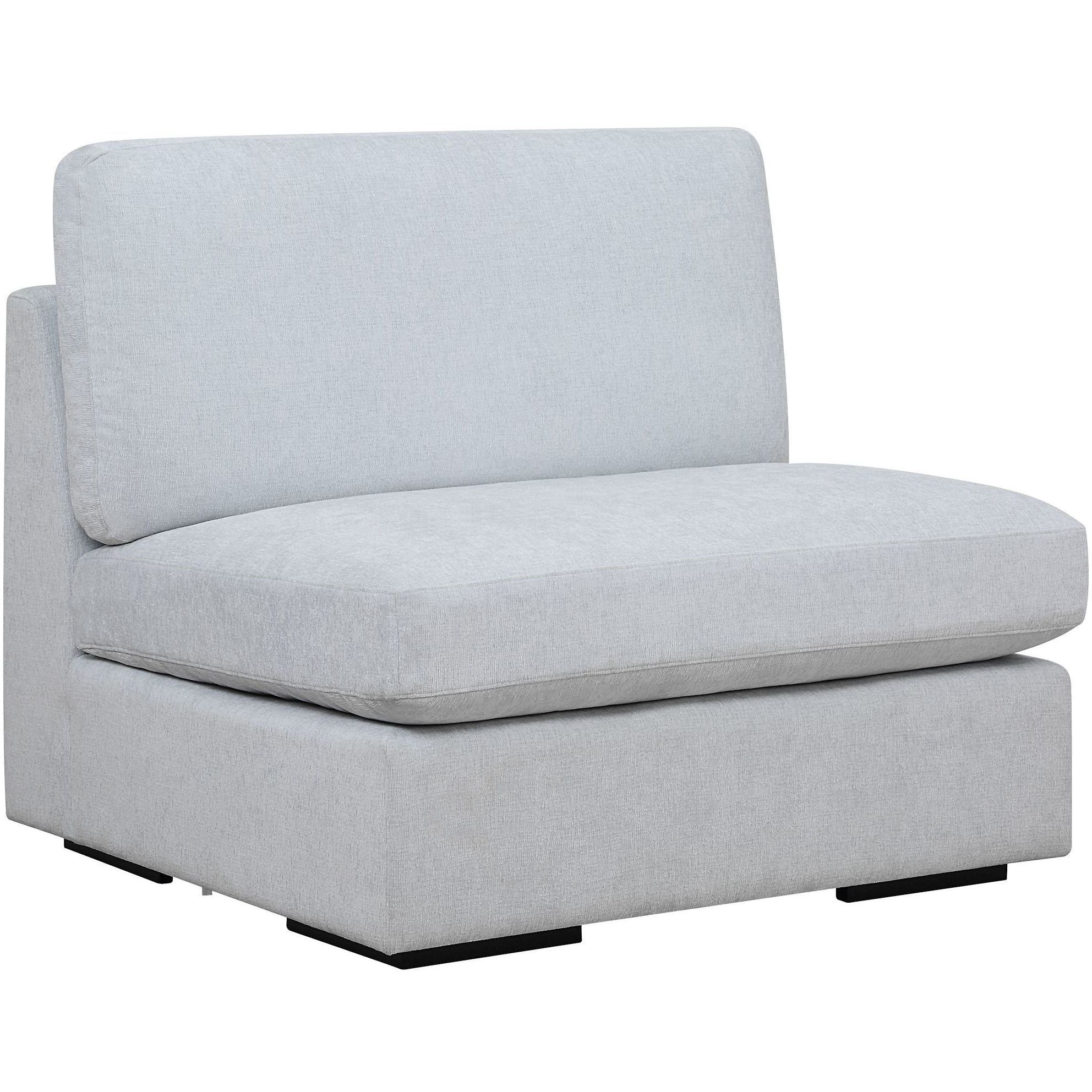 Refuge Light Cloud Blue Polyester Sofa, Armless