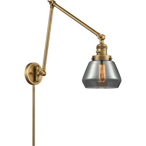Fulton 30 inch 3.50 watt Brushed Brass Swing Arm Wall Light, Franklin Restoration