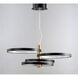 Hoopla LED 29.5 inch Black and Gold Multi-Light Pendant Ceiling Light