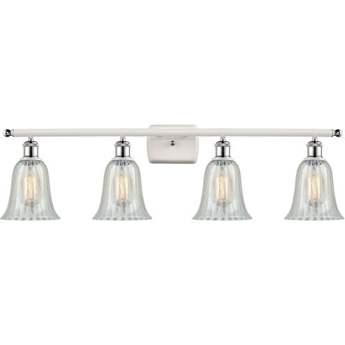 Ballston Hanover LED 36 inch White and Polished Chrome Bath Vanity Light Wall Light in Fishnet Glass, Ballston