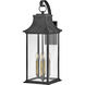 Heritage Adair LED 30 inch Aged Zinc with Heritage Brass Outdoor Wall Mount Lantern