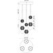 Onyx LED 14.63 inch Natural Brass Multi-Pendant Ceiling Light