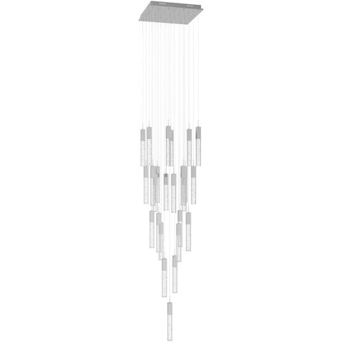 Original Glacier Avenue LED 28 inch Polished Chrome Multi Port Pendant Ceiling Light in Bubbled