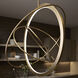 Galilei 8 Light Aged Brass Pendant Ceiling Light