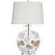 Lily 30 inch 100.00 watt Clear and Beige and Pink and Brown Table Lamp Portable Light