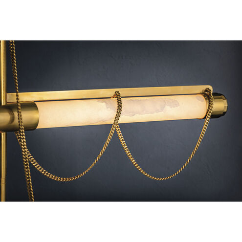 Lariat LED 7.75 inch Vintage Brass Chandelier Ceiling Light