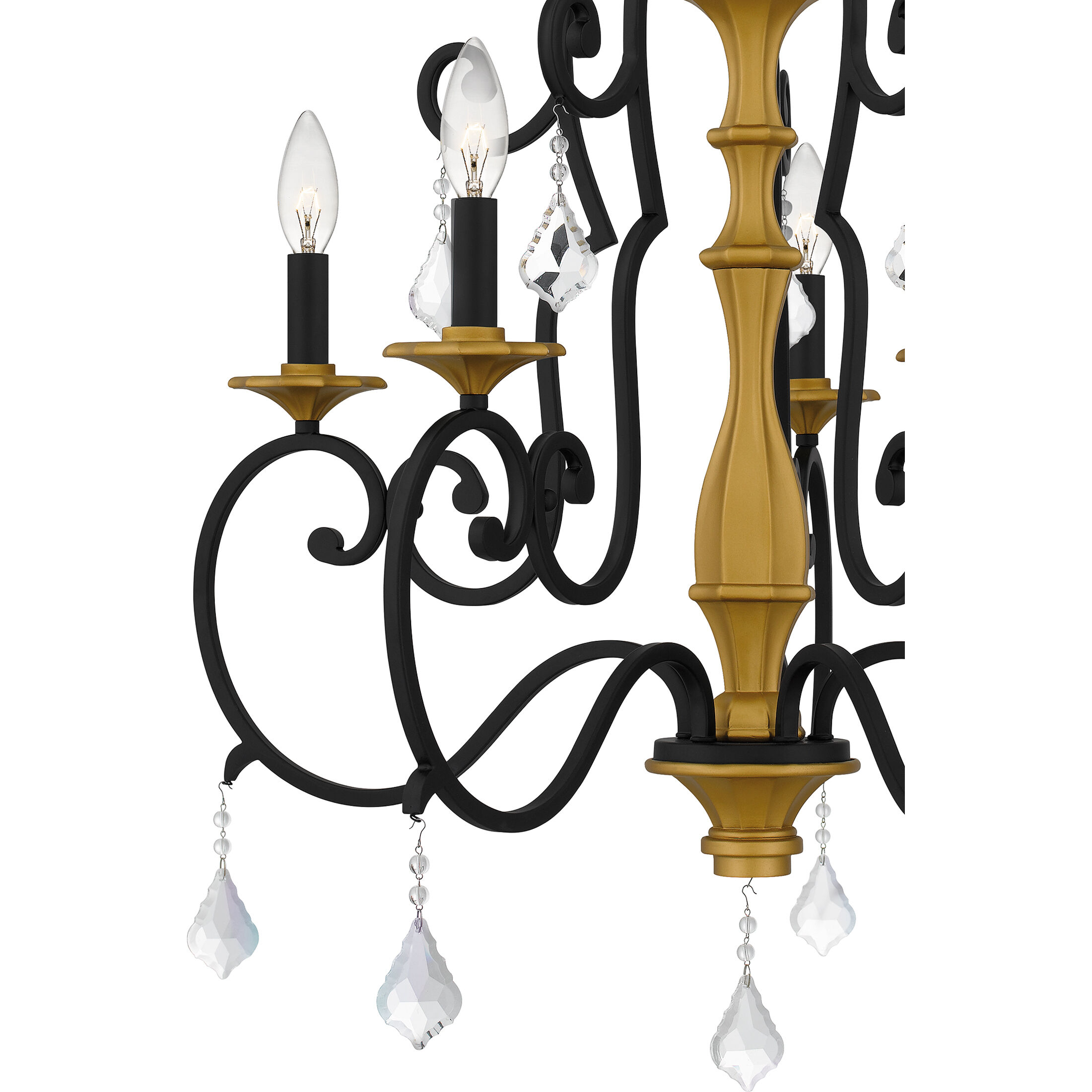 Althea 5 Light 26 inch Matte Black Chandelier Ceiling Light