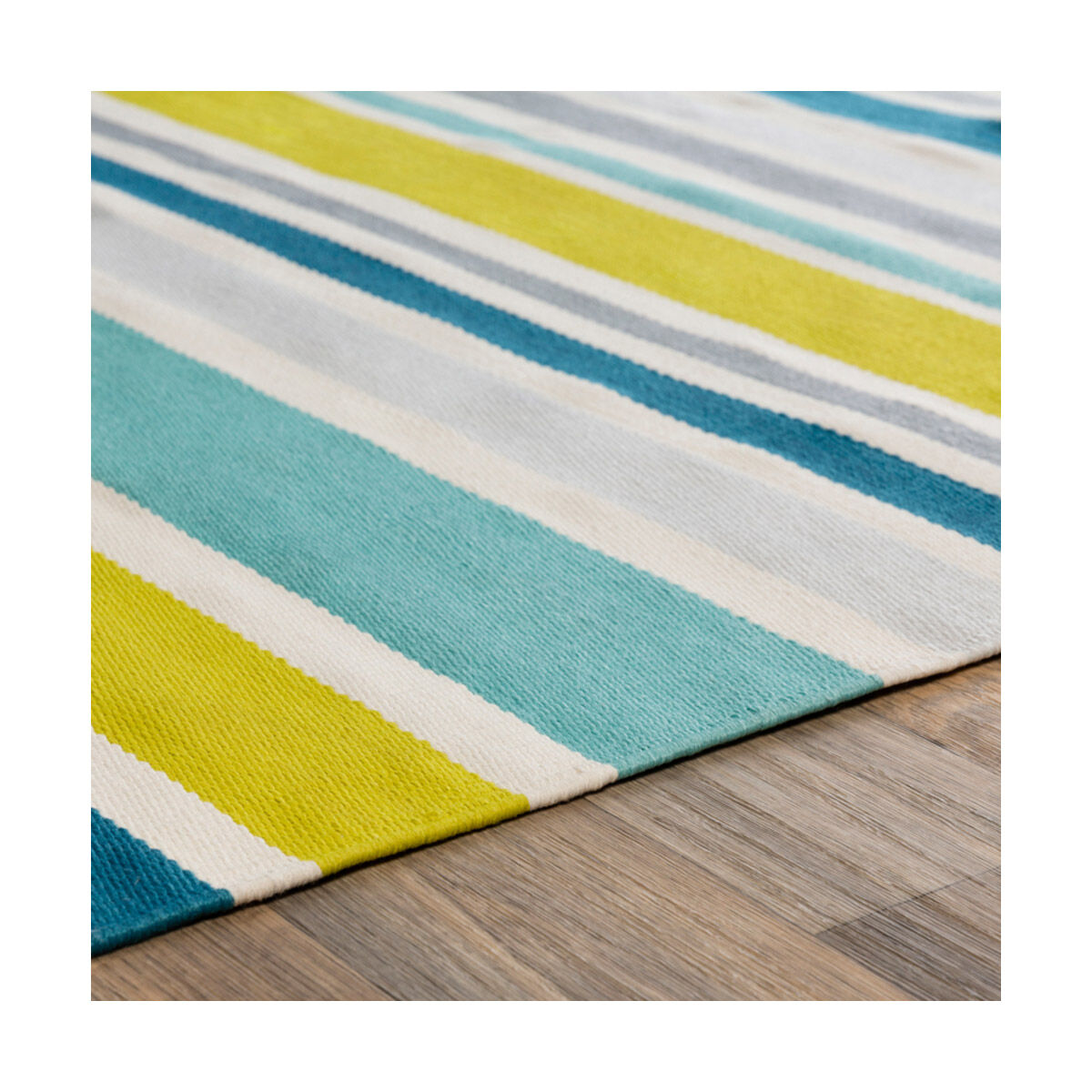Maritime 36 X 24 inch Aqua/Ivory/Lime/Teal/Beige Indoor Area Rug, Rectangle
