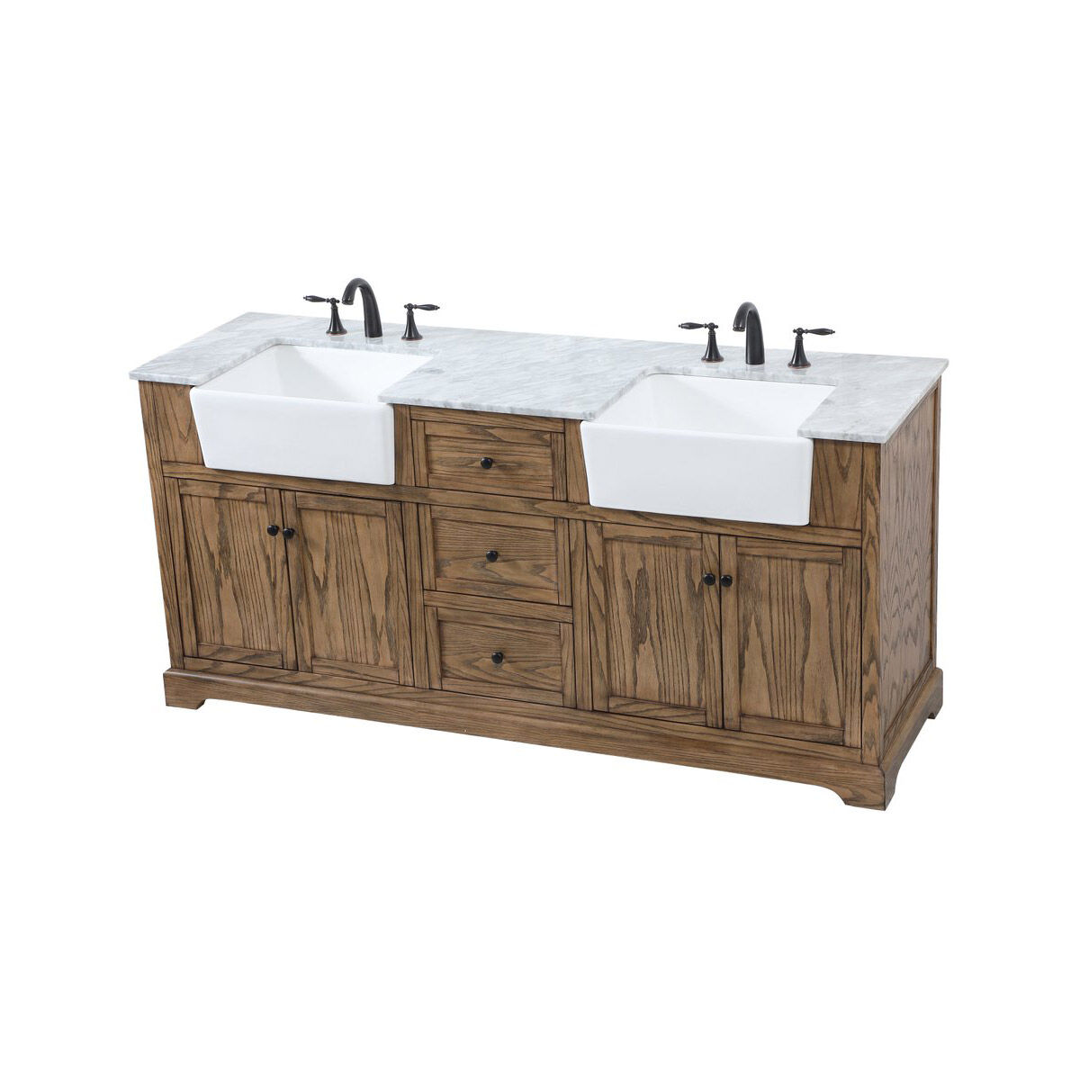 Franklin 72 X 22 X 35 inch Driftwood Bathroom Vanity Cabinet