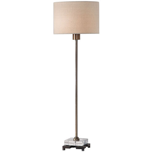 Danyon 33 inch 100 watt Antique Brass with Crystal and Cast Iron Table Lamp Portable Light