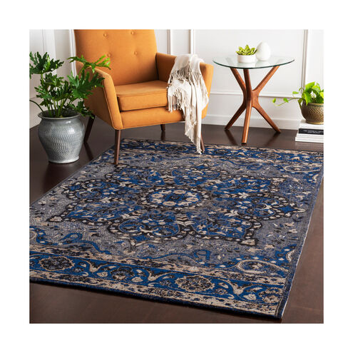 Javan 36 X 24 inch Navy/Charcoal/Medium Gray/Ivory/Taupe Rugs, Rectangle