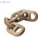 Chain Link Natural Decorative Object, 5-Link