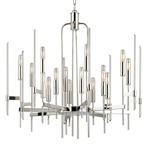 Bari 16 Light 30 inch Polished Nickel Chandelier Ceiling Light