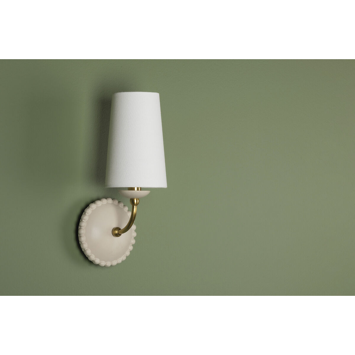 Rhea 1 Light Aged Brass/Ceramic Antique Ivory Wall Sconce Wall Light