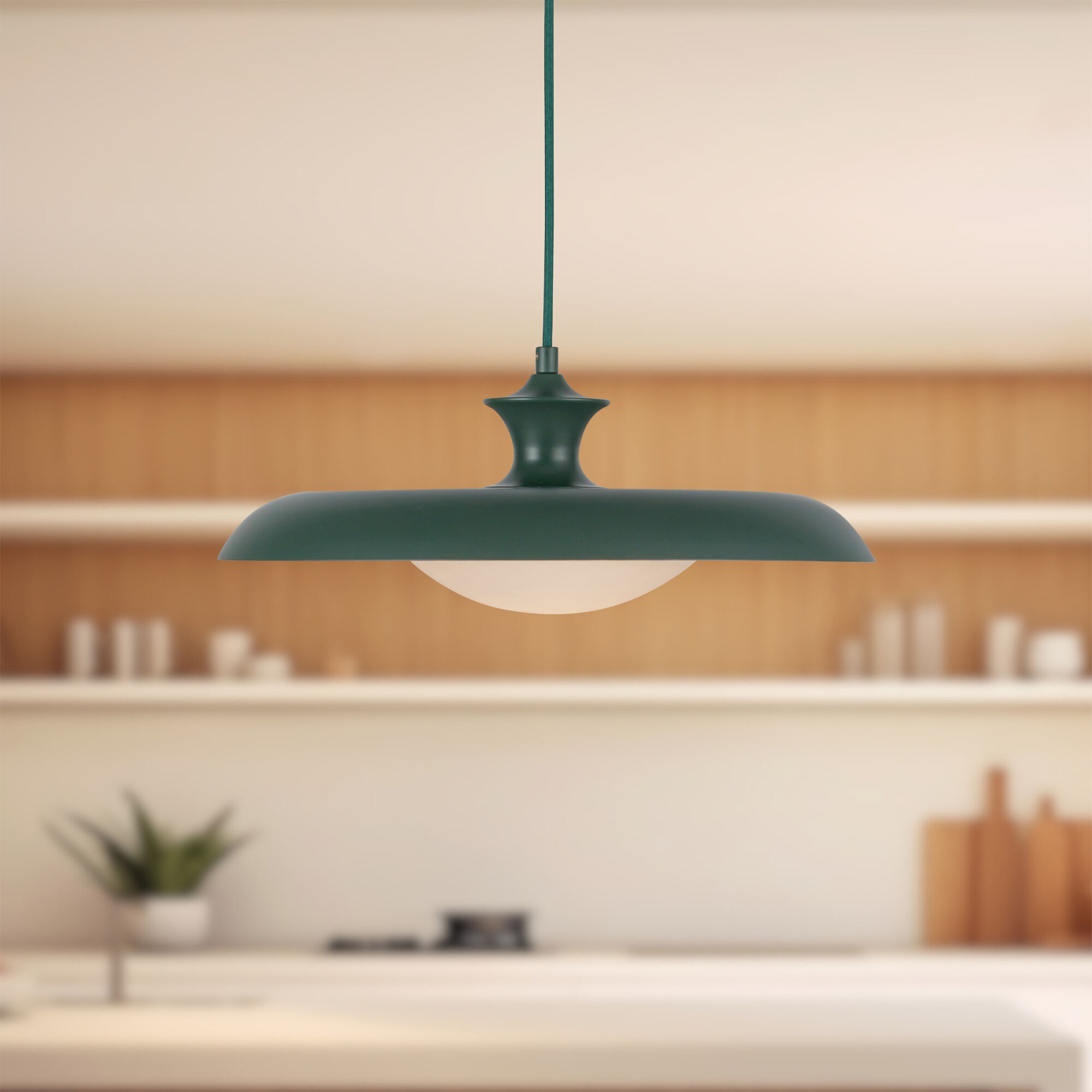 Alora Mood Minori Pendant Ceiling Light in Pine Green