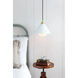 Hilton 1 Light 11.75 inch White and Natural Brass Pendant Ceiling Light