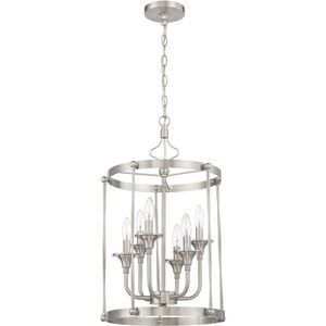 Jolenne 6 Light 15 inch Brushed Polished Nickel Cage Foyer Pendant Ceiling Light