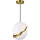 Gemini LED 12 inch Brass Pendant Ceiling Light
