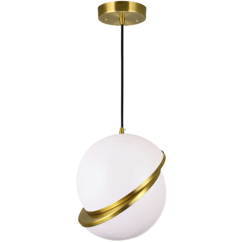 Gemini LED 12 inch Brass Pendant Ceiling Light