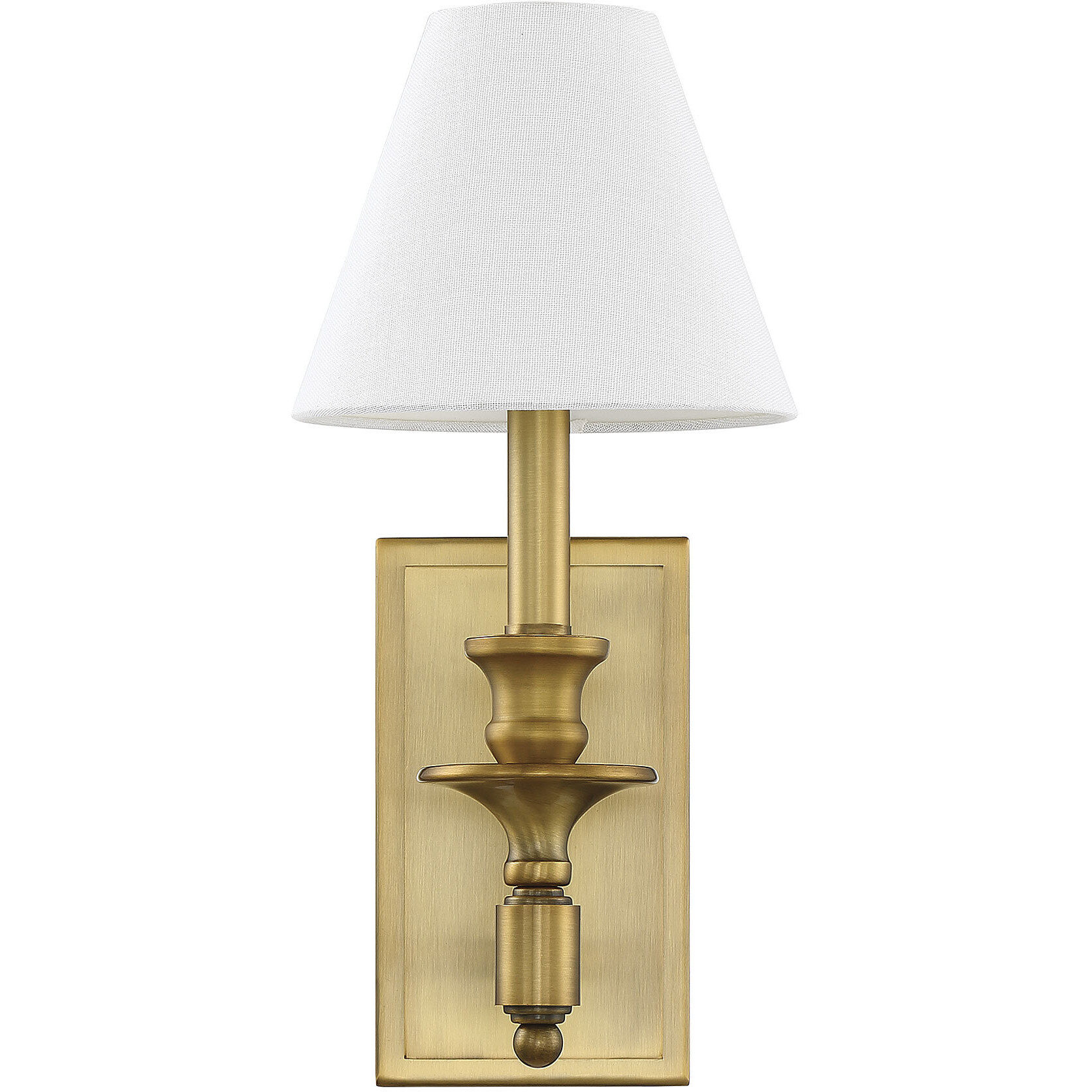 Washburn 1 Light 6.9 inch Warm Brass Wall Sconce Wall Light, Essentials