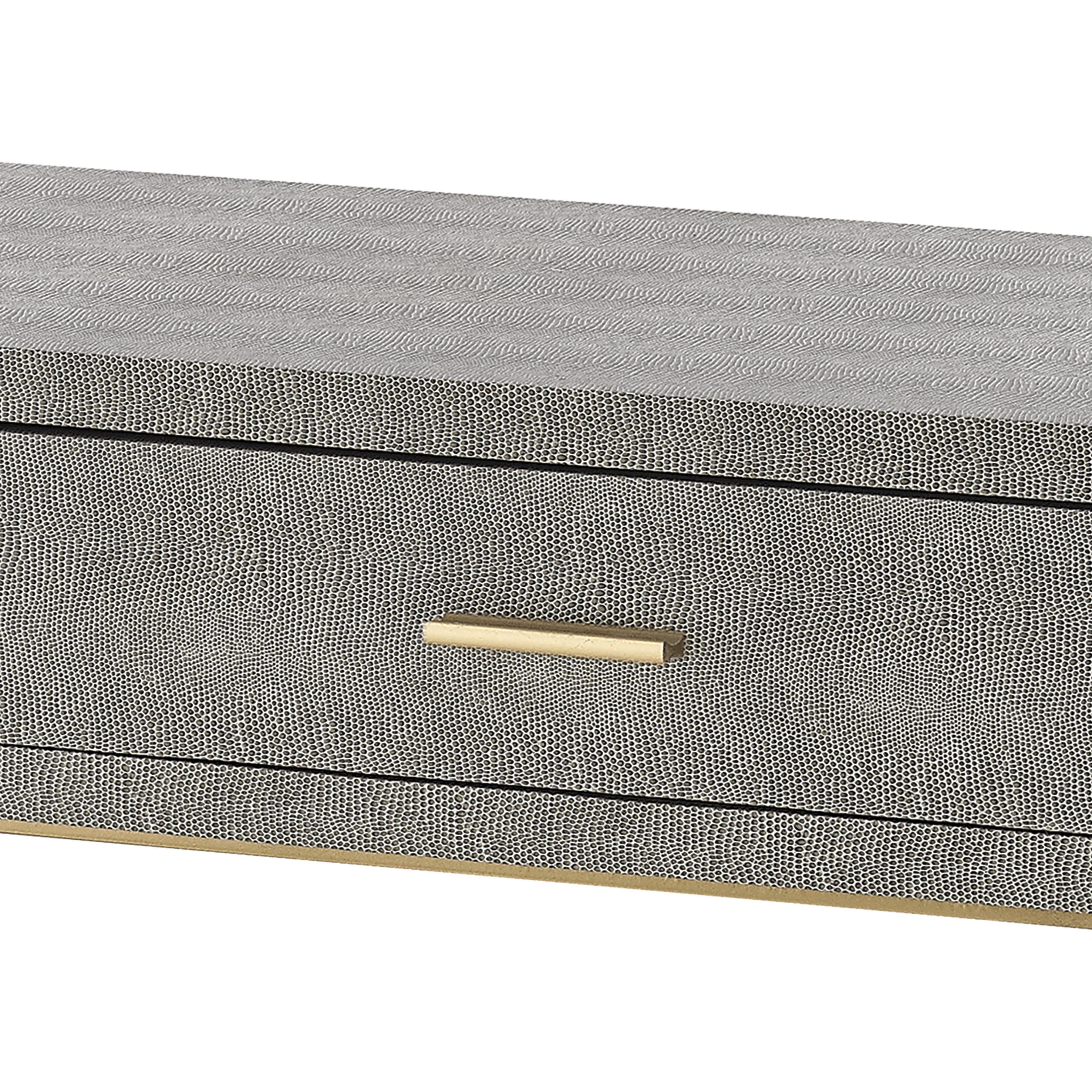 Sands Point 42 X 21 inch Gray with Gold Desk, 2 Drawer