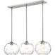 Chloe 3 Light 36 inch Brushed Nickel Linear Chandelier Ceiling Light