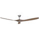 Maverick 70 inch Brushed Steel with Koa Blades Ceiling Fan