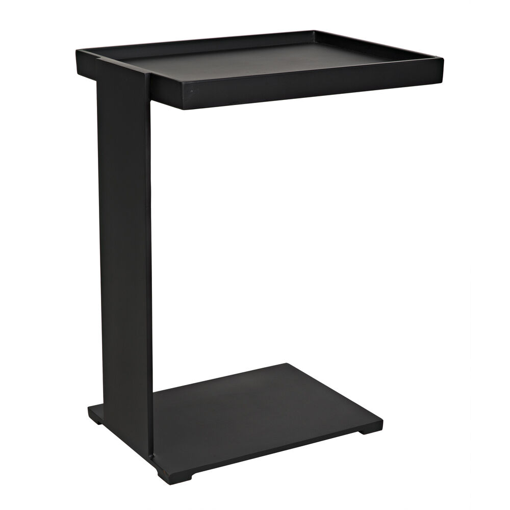 Ledge 24.5 X 18.5 inch Matte Black Side Table