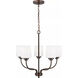 Windom 5 Light 20 inch Bronze Chandelier Ceiling Light in Burnt Sienna