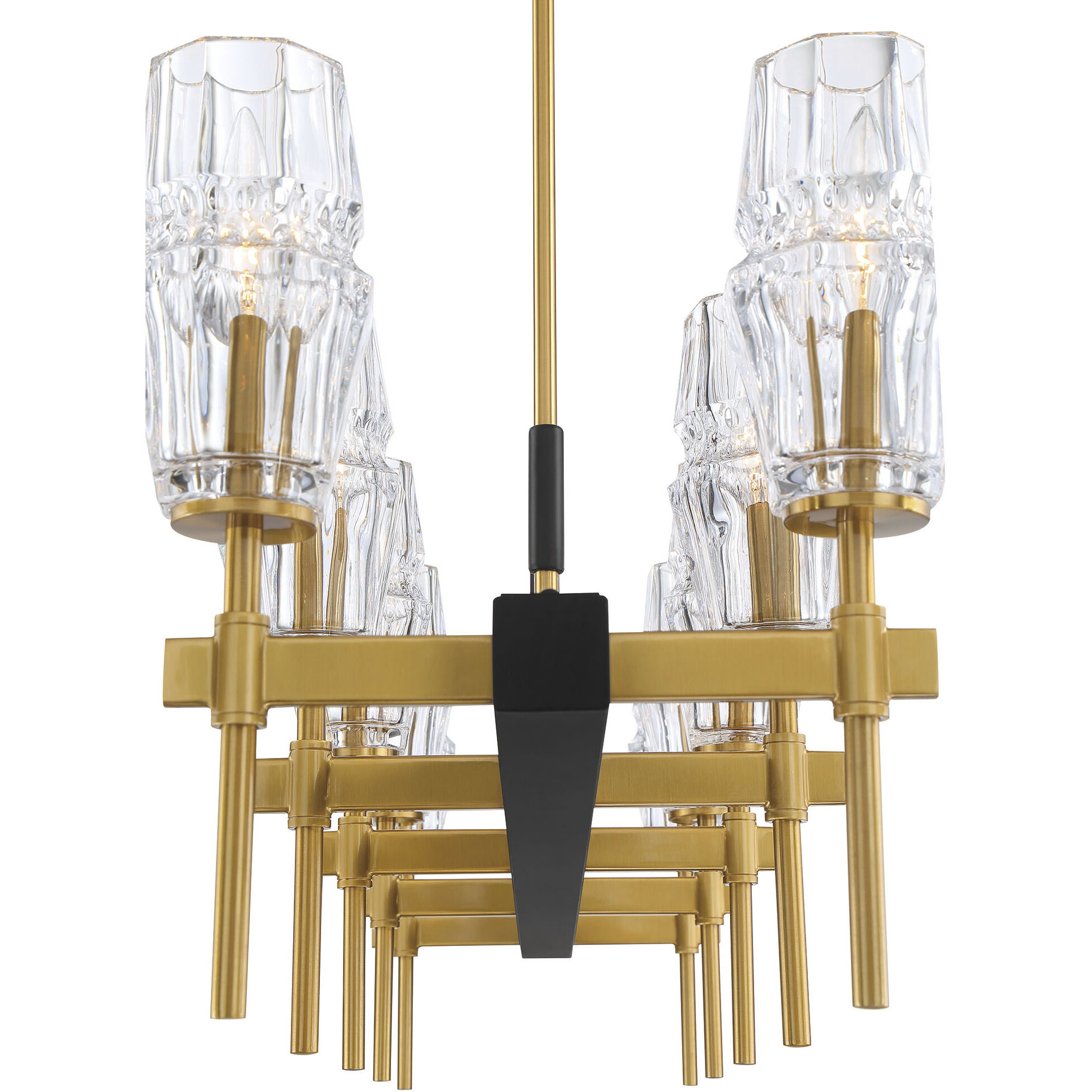 Gladstone 3 Light 21 inch Antique Brass/Black Chandelier Ceiling Light