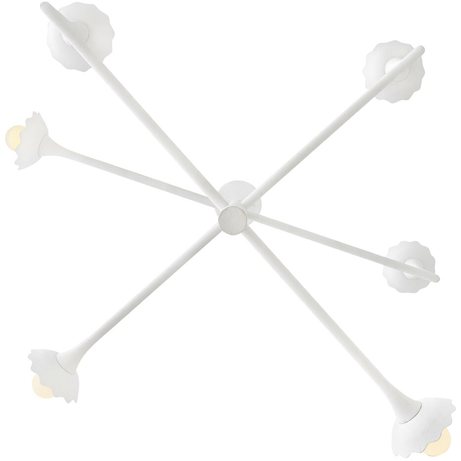 Darla 6 Light 36 inch Textured Plaster Chandelier Ceiling Light